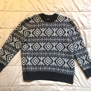 H&M black & white pattern sweater / Medium